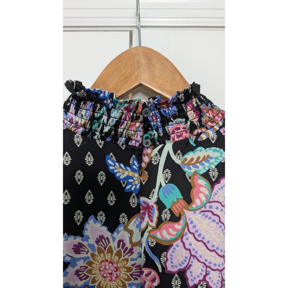 Loft Dark Floral High Neck Dress - Picture 5 of 8